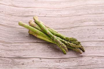Raw ripe green fresh asparagus