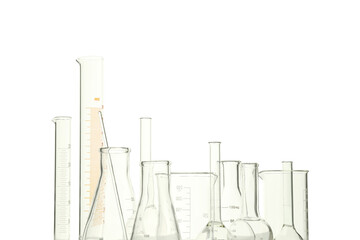 Concept of laboratory accessories, isolated on white background