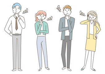 ビジネス_困り顔の男女