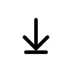 Arrow down, simple web or mobile interface vector icon