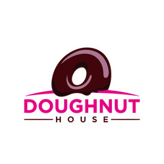 doughnut house logo design vector