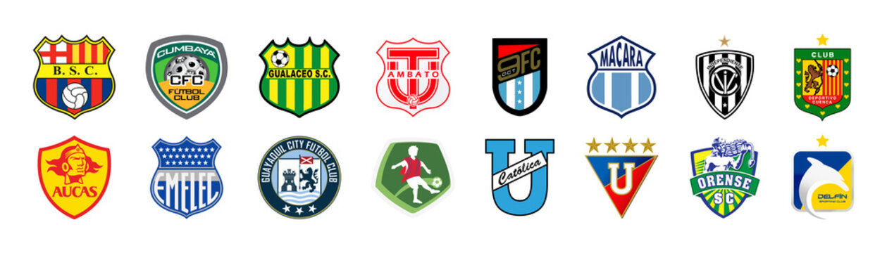 LigaPro Betcris 2022. Barcelona S.C., C.D. Universidad Catolica, L.D.U. Quito, Independiente del Valle, S.D. Aucas, C.S. Emelec, Delfin S.C., Deportivo Cuenca, etc. Kyiv, Ukr - July 11, 2022