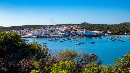 Fototapeta na wymiar view of the city of Es Grau, Menorca