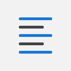 Obraz premium Align left icon in flat style about text editor, use for website mobile app presentation