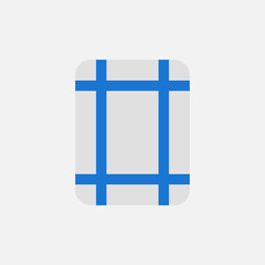 Margin icon in flat style about text editor, use for website mobile app presentation