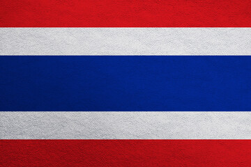 Modern shine leather background in colors of national flag. Thailand