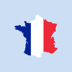France Map Icon Vector Full Color For The Best France Map Logo Design Illustration