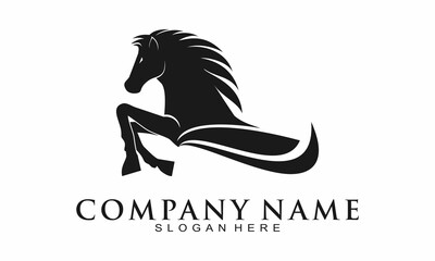 Obraz premium Horse head illustration vector logo