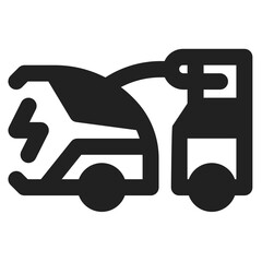 electric car charger Icon Glyph