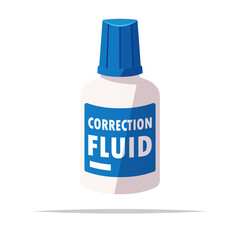 Correction fluid bottle vector isolated illustration