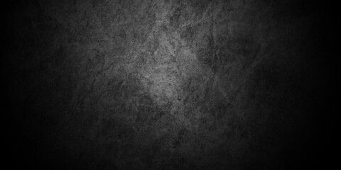 Dark black grunge textured concrete background. Panorama dark grey black slate background or texture. Vector black concrete texture. Stone wall background.	
