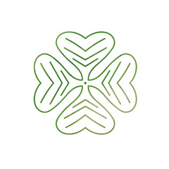 geometric clover on a white background