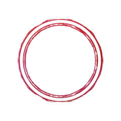 circle brush drawn isolated frame vector  