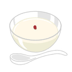杏仁豆腐のイラスト