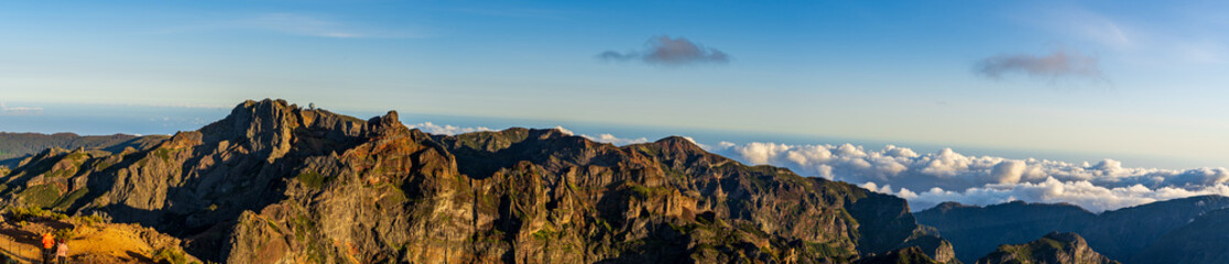 Naklejka na ściany i meble Amazing view from Pico Ruivo - highest hill of Madeira island