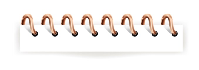 Binding wire or binder, gold hardware notebook