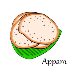 Appam dish, Indian breakfast