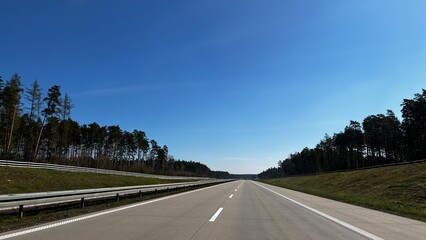 Fototapeta premium Autoroute de Pologne