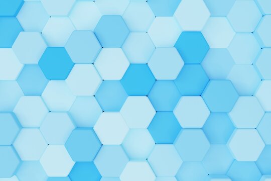 3d Geometric Hexagon colorful background