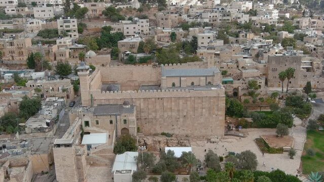 Drone view over Cave of the Patriarchs in Hebron, israel

Aerial view from Israel Hebron City Cave of the Patriarchs, 2022
