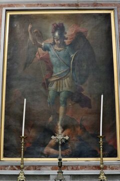 Capri - Dipinto settecentesco di San Michele Arcangelo opera di Paolo De Matteis