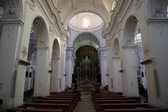 Capri - Navata centrale della Chiesa di Santo Stefano