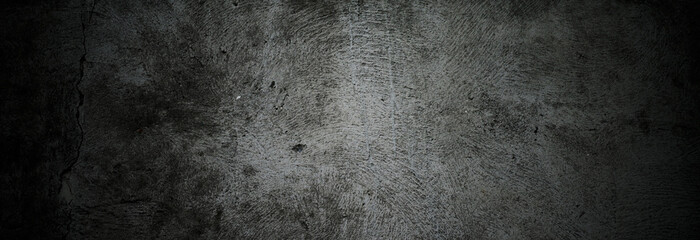 Scary dark walls, slightly light black concrete cement texture for background. Brush scratches on the wall