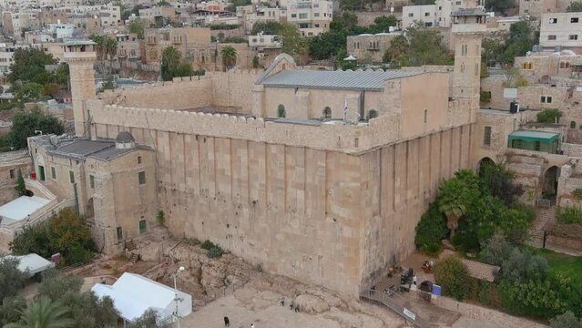Cave of the Patriarchs in Hebron, Drone, israel

drone view from west bank, Israel, Hebron,June,27,2022

