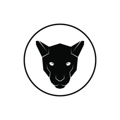 Black Panther Head Illustration for Logo or Graphic Design Element. Vector Illustration