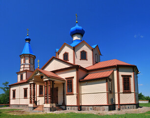 Fototapeta na wymiar Orthodox church of St. Apostle James. Losinka, Podlaskie Voivodeship, Poland.
