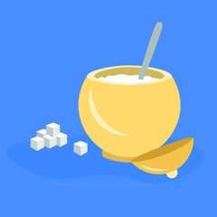 refined sugar in a jar