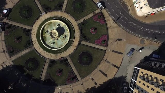 aerial view of Queens Gardens, Kinston upon Hull City park Leisure and events space 