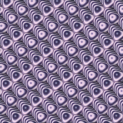 Orthographic projection of rounded rectangles in modern style. Abstract geometric design. 3d render digital illustration