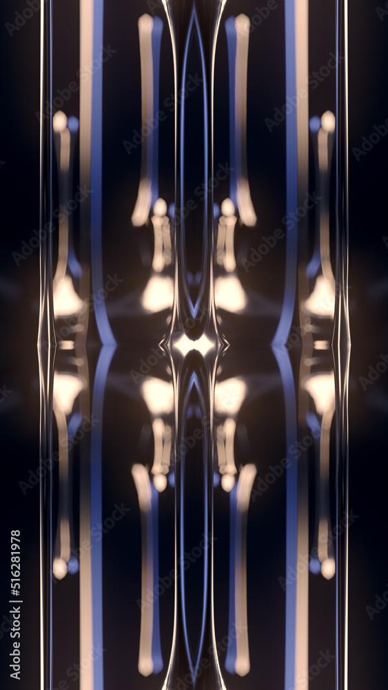 Poster vibrating organic structure made of liquid, shiny drops of metal. modern 3d rendering digital illust