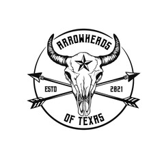 bull head logo design vector