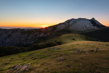 Sunrise from Urkiolamendi mountain, Basque Country, Spain