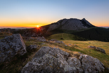 Sunrise from Urkiolamendi mountain, Basque Country, Spain