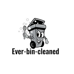 trash can logo design vector