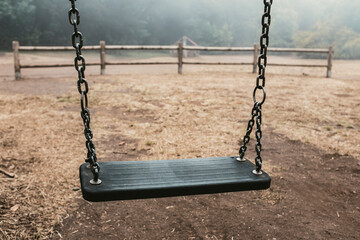 Chain swing in empty park
