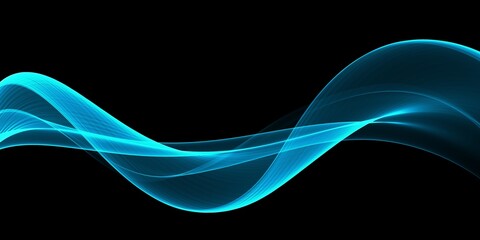 Abstract blue flow wave background
