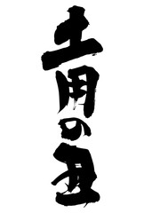 広告チラシに使える土用の丑の筆文字