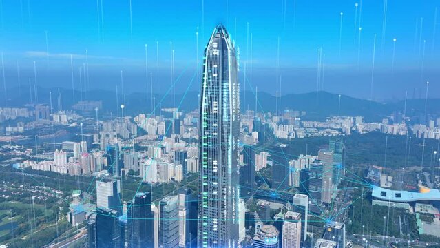 technopolis，Ping An financial center，5G，IOT,Science and technology development in Shenzhen, China