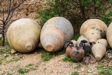 Clay vessels - Armenian karas and Georgian Kvevri are widely used in Transcaucasia for fermenting...