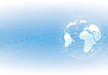 Global network connection. World map point and line composition concept of global business. Vector Illustration