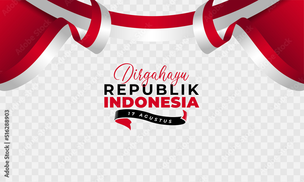 Wall mural happy indonesia independence day background banner design.