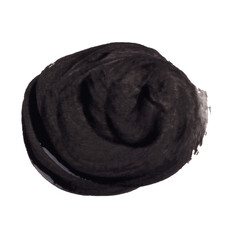 black color paper draw circle isolated on background