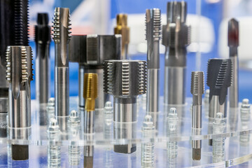 samples of various milling cutters and drills for industry