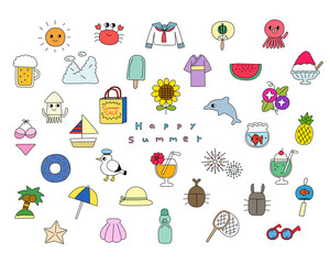夏のアイコンセット