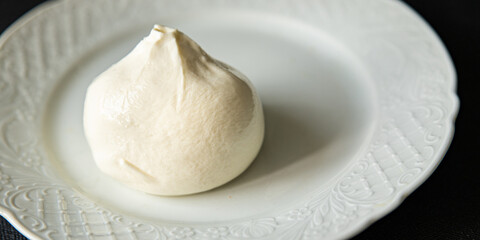 fresh buratta cheese food snack burratina meal on the table copy space food background 