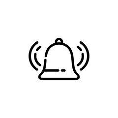 Bell notification line icon vector